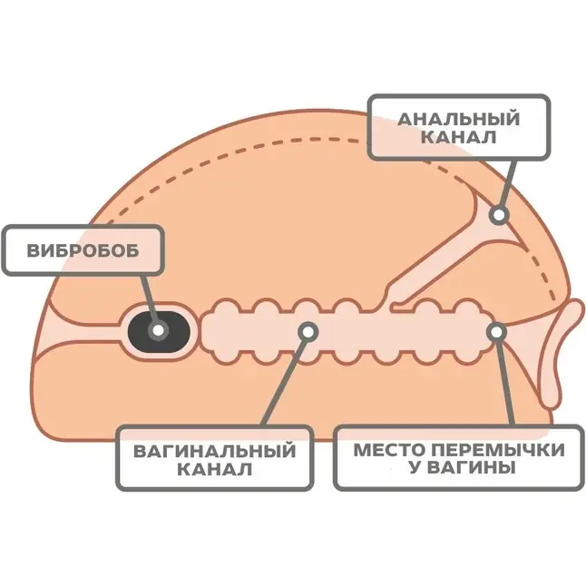 Реалистичный мастурбатор-вагина из киберкожи с вибрацией. Фотография 6.