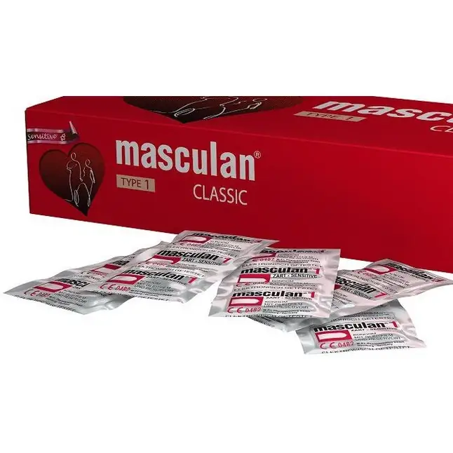 Розовый презерватив Masculan Classic Sensitive - 1 шт