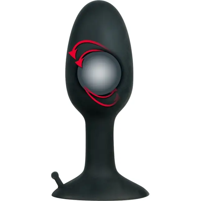 Полая анальная пробка с шариком Small Silicone Plug - 8 см - You2Toys. Фотография 2.