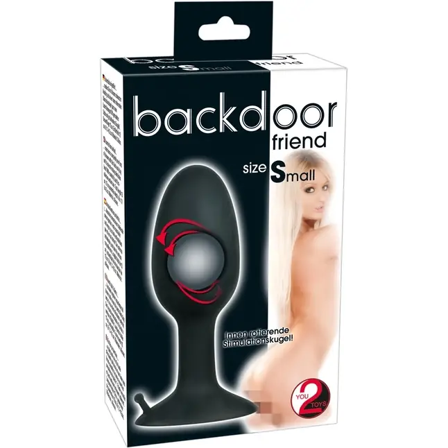 Полая анальная пробка с шариком Small Silicone Plug - 8 см - You2Toys. Фотография 3.