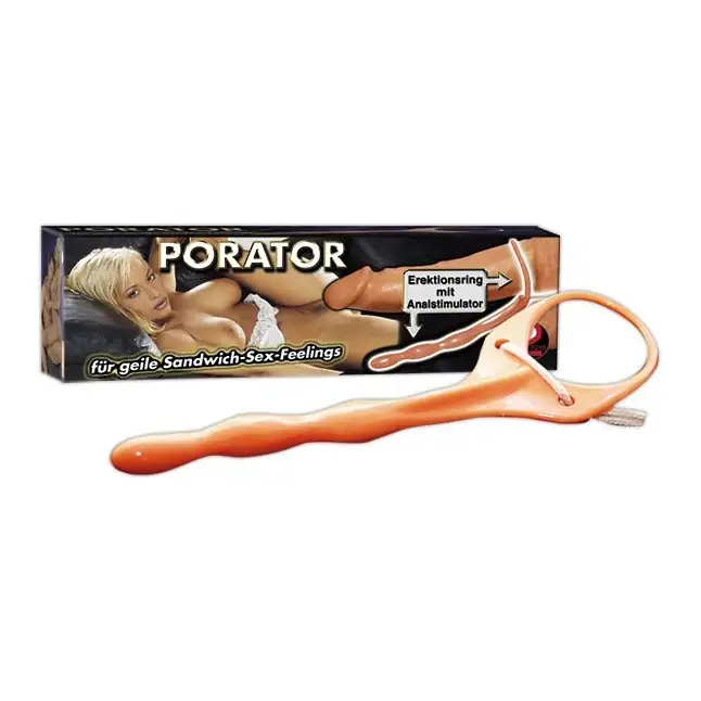 Эрекционное кольцо со стимулятором ануса - 21,5 см - You2Toys