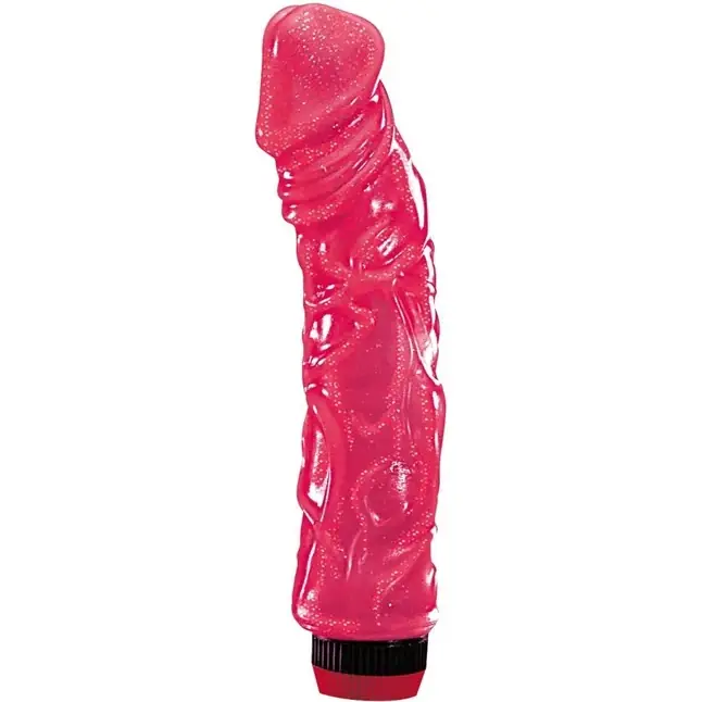 Большой розовый гелевый вибратор - 23 см - You2Toys