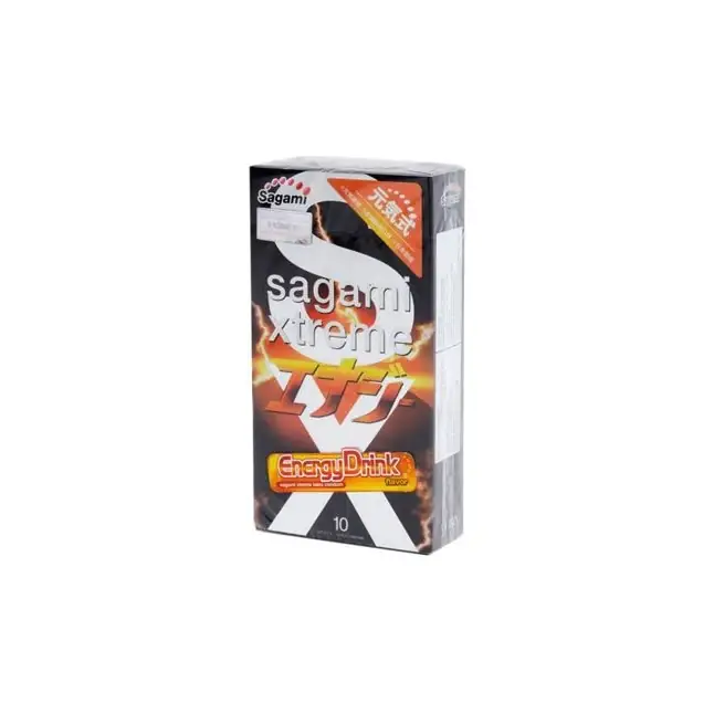 Презервативы Sagami Xtreme Energy с ароматом энергетика - 10 шт - Sagami Xtreme
