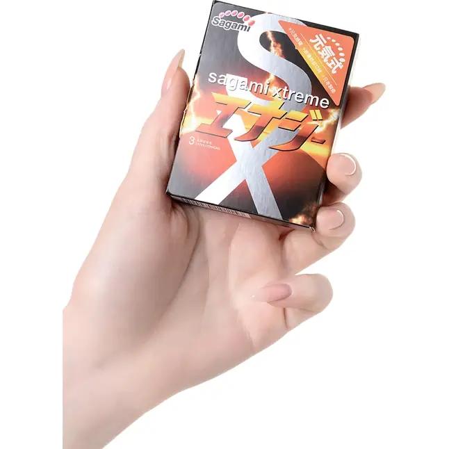 Презервативы Sagami Xtreme Energy с ароматом энергетика - 3 шт - Sagami Xtreme. Фотография 3.