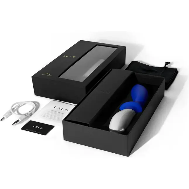 Синий перезаряжаемый вибростимулятор простаты Loki Federal Blue - 19,6 см. Фотография 2.