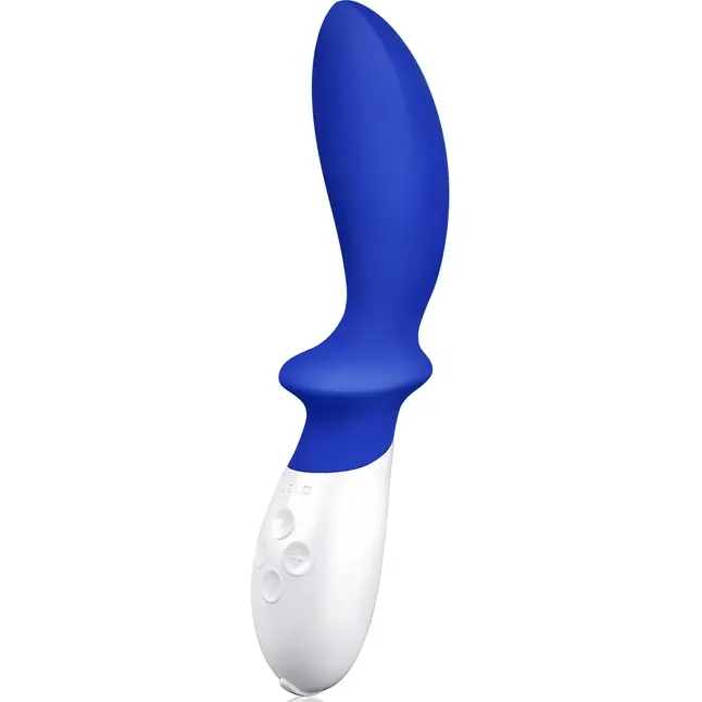 Синий перезаряжаемый вибростимулятор простаты Loki Federal Blue - 19,6 см