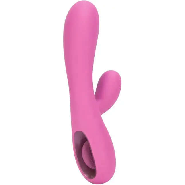 Розовый вибромассажер Tease 6x Rabbit Style со стимуляцией клитора - 17,8 см - UltraZone