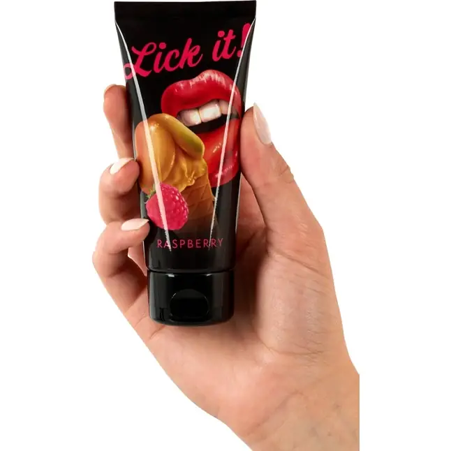 Съедобная смазка Lick It с ароматом малины - 100 мл - Lick it. Фотография 3.