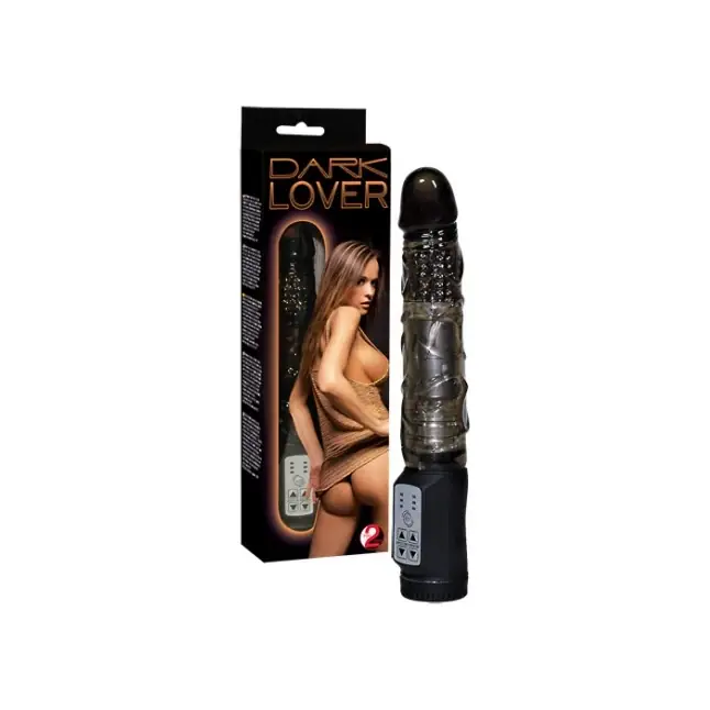 Чёрный вибратор с вращающимися шариками DARK LOVER - 22 см - You2Toys