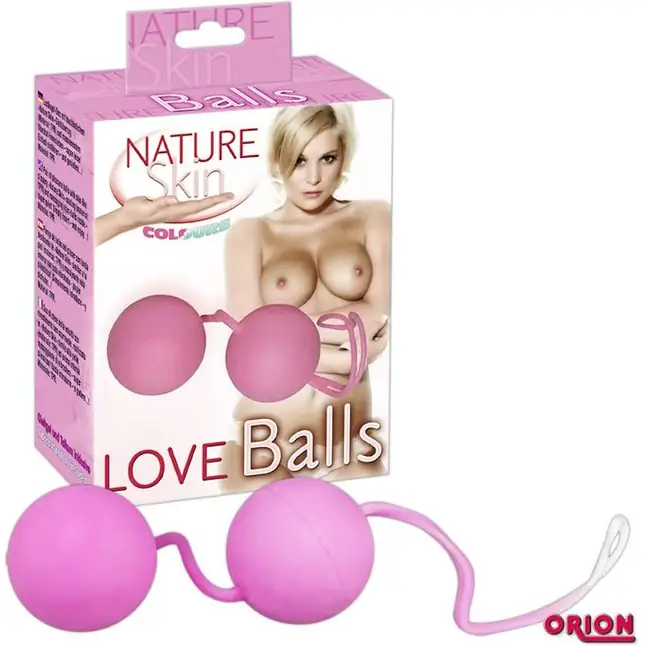 Розовые вагинальные шарики Colours Nature Skin - Nature Skin