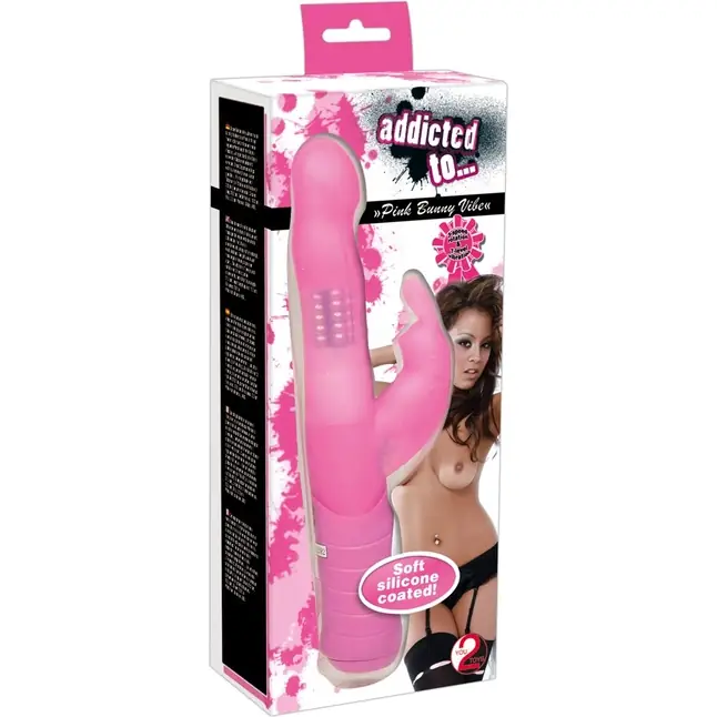 Розовый вибратор Addicted to Bunny Vibe - 21,5 см - You2Toys. Фотография 4.