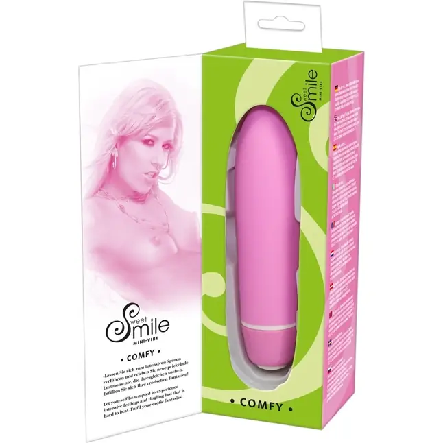 Розовый вибратор Smile Mini Comfy - 13 см - Sweet Smile. Фотография 3.