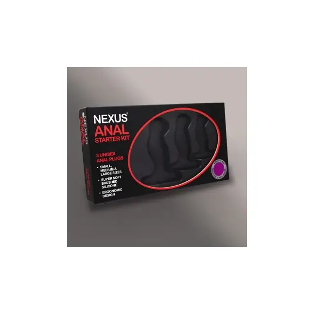 Набор из 3 массажеров простаты чёрного цвета NEXUS ANAL STARTER KIT. Фотография 2.