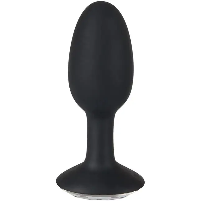 Чёрная анальная втулка с кристаллом Diamond Silicon Plug Large - 11 см - You2Toys. Фотография 2.