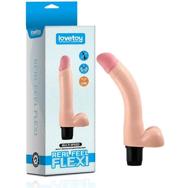 Гнущийся вибратор-реалистик Real feel Flexi Vibrator - 22,5 см