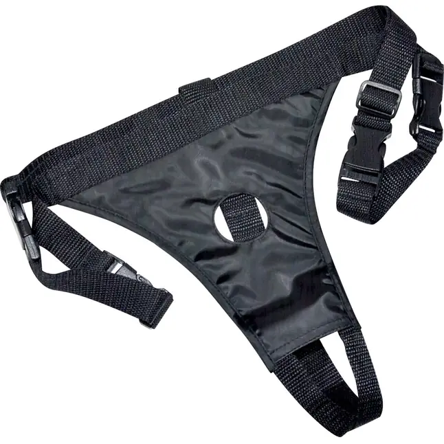 Телесный страпон с вагинальной пробкой Double Dong Strap-On - 19 см - You2Toys. Фотография 3.