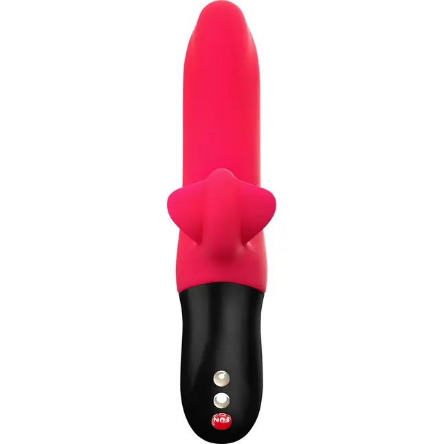 Красный пульсатор с клиторальным лепестком Bi Stronic Fusion - 21,5 см. Фотография 2.