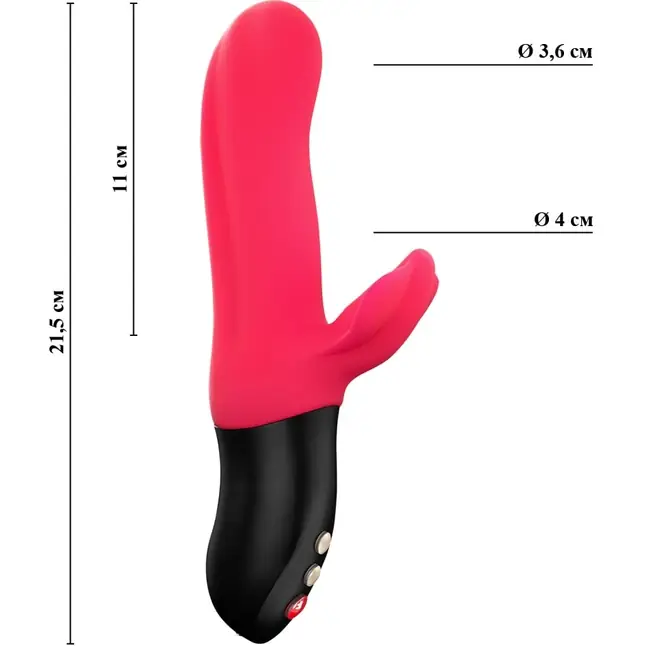 Красный пульсатор с клиторальным лепестком Bi Stronic Fusion - 21,5 см. Фотография 5.