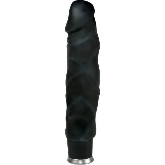Вибратор-реалистик Nature Skin Big Vibe Black - 22 см - Nature Skin. Фотография 2.