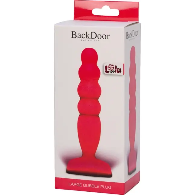 Розовый анальный стимулятор Large Bubble Plug - 14,5 см - Back Door Collection. Фотография 2.