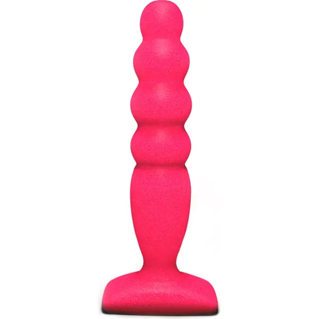 Розовый анальный стимулятор Large Bubble Plug - 14,5 см - Back Door Collection
