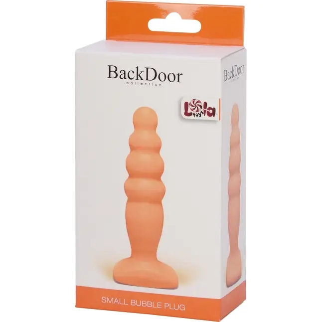 Телесный анальный стимулятор Small Bubble Plug - 11 см - Back Door Collection. Фотография 2.