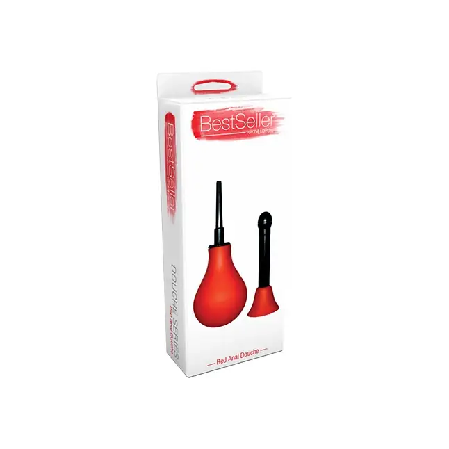 Чёрно-красный анальный душ RED ANAL DOUCHE - BestSeller. Фотография 2.