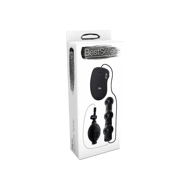 Чёрный анальный вибромассажер с функцией расширения INFLATABLE ANAL VIBE JOE - 12,5 см - BestSeller. Фотография 2.