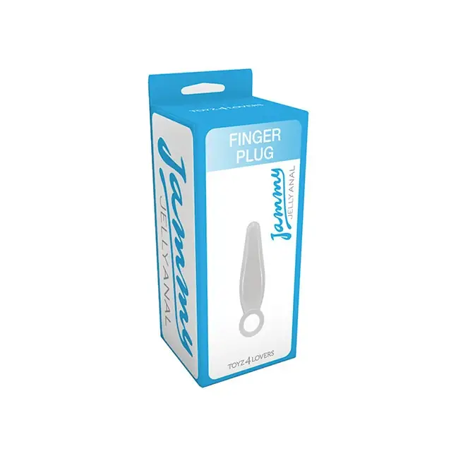 Прозрачная анальная пробка с ручкой-кольцом JAMMY JELLY ANAL FINGER PLUG CRYSTALL - 7,2 см - Jammy Jelly Anal. Фотография 2.