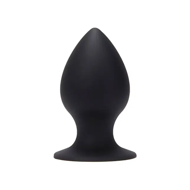 Большая черная анальная втулка среднего размера PLUG MY ASS SILICONE MEDIUM - 10 см - Silicone
