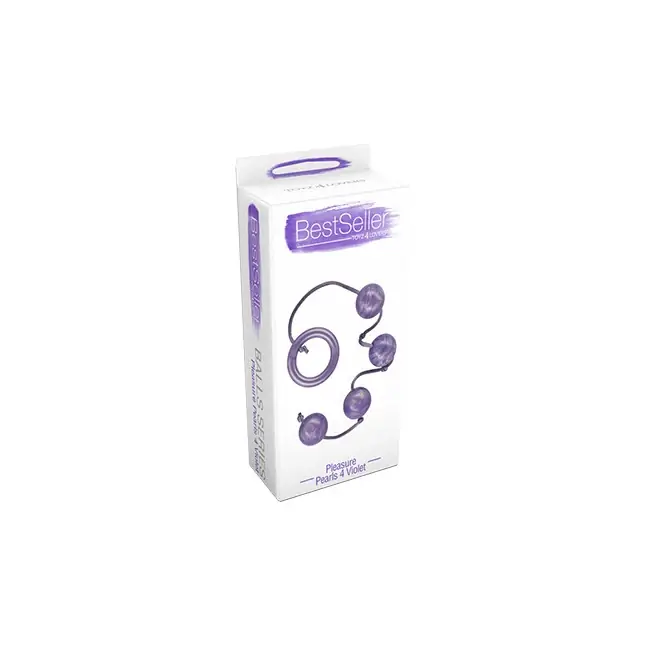 Фиолетовые анальные шарики LEASURE PEARLS 4 VIOLET - 30 см - BestSeller. Фотография 2.