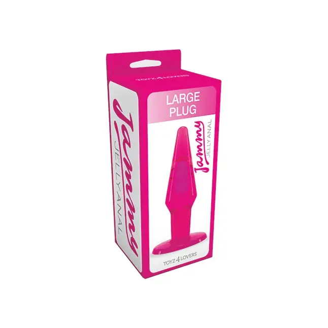 Большая розовая анальная пробка JAMMY JELLY ANAL LARGE PLUG PINK - 13,5 см - Jammy Jelly Anal. Фотография 2.