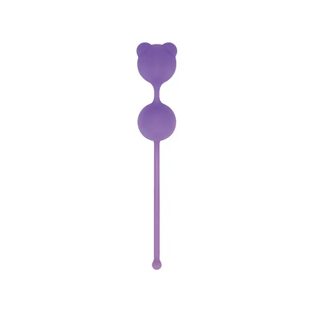 Фиолетовые вагинальные шарики PUSSYNUT DOUBLE SILICONE - Silicone