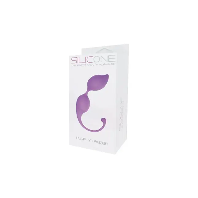 Фиолетовые вагинальные шарики TRIGGER SILICONE PURPLY - Silicone. Фотография 2.