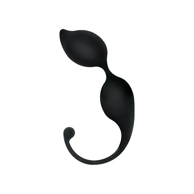 Чёрные вагинальные шарики TRIGGER SILICONE BLACKY - Silicone