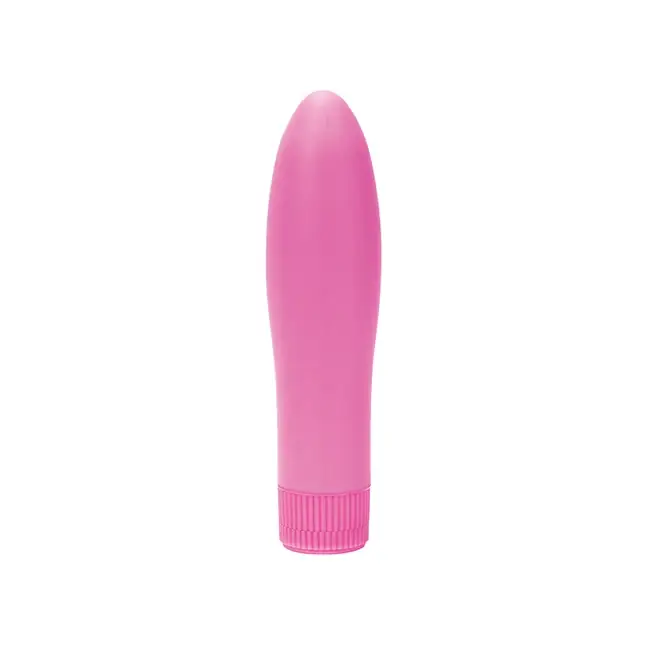 Розовый вибратор SWEET PUSSY IN SILICONE - 13,5 см - Silicone
