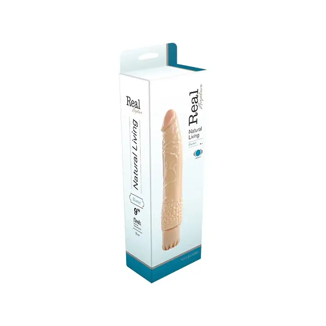 Реалистичный вибратор телесного цвета REALISTIC VIBRATOR REAL RAPTURE BLUSTER - 23 см - Real Rapture. Фотография 2.