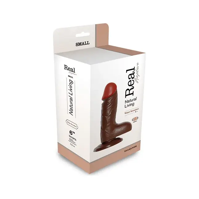 Коричневый вибратор REALISTIC VIBRATOR REAL RAPTURE BROWN - 17 см - Real Rapture. Фотография 2.