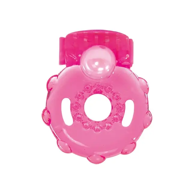 Розовое эрекционное виброкольцо VIBRATING COCK RING OUT OF MIND - Dandy s Bangle