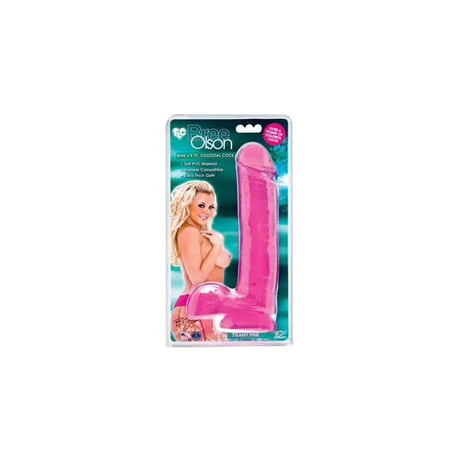 Реалистичный розовый фаллоимитатор Bree Olson Brees 9.5 Colossal Cock - 24,7 см - Bree Olson