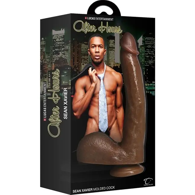 Коричневый фаллоимитатор на присоске Michael Lucas After Hours Sean Xavier Cock - 22,8 см - After Hours