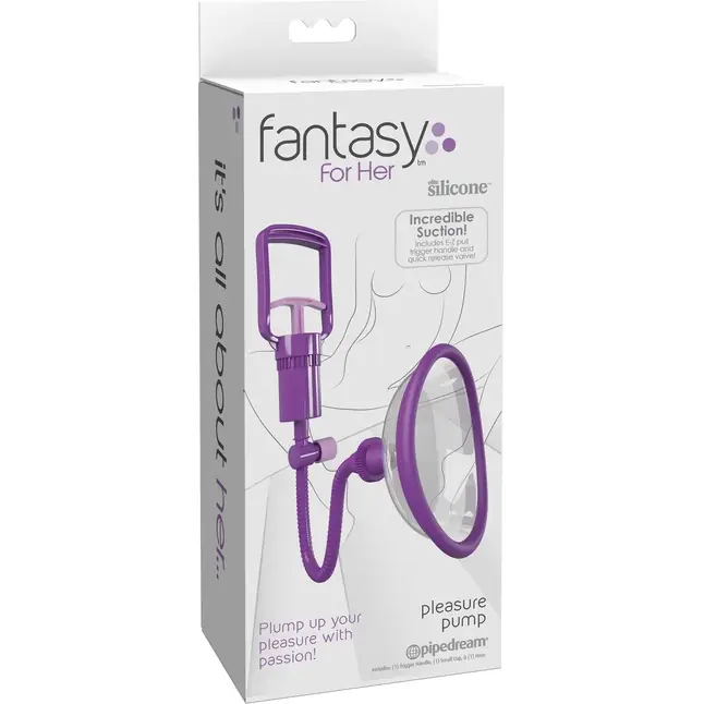 Фиолетовая клиторальная помпа Pleasure Pump - Fantasy For Her. Фотография 2.