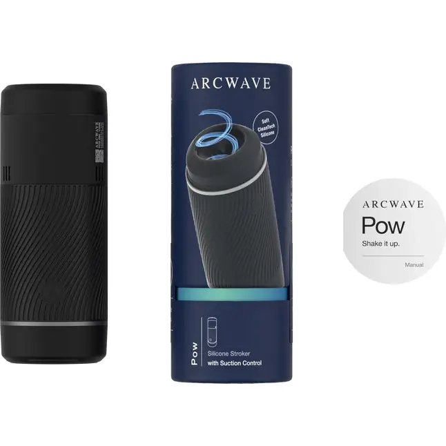 Черный мастурбатор с контролем всасывания Arcwave Pow Stroker. Фотография 10.