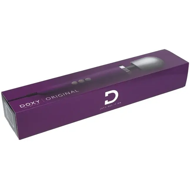 Фиолетовый жезловый вибратор Doxy Original Massager. Фотография 4.