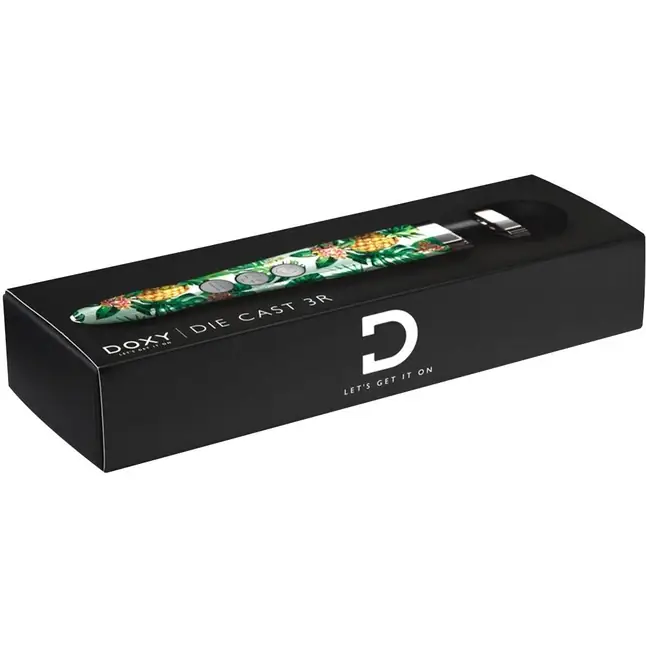 Жезловый вибратор Die Cast 3R с принтом в виде ананасов - 28 см. Фотография 3.