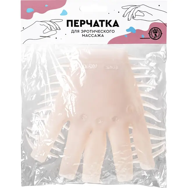 Телесная перчатка-мастубратор для чувственного массажа. Фотография 5.