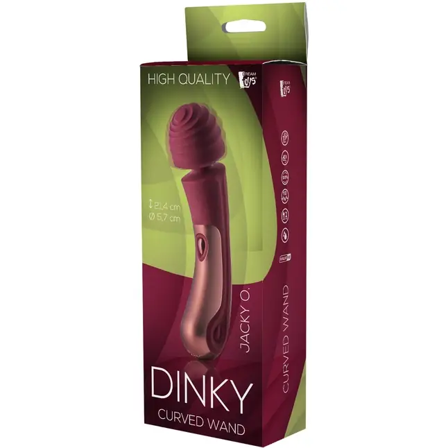 Жезловый вибромассажер Dinky Curved Wand Jacky O. - 21,4 см - Dinky. Фотография 2.