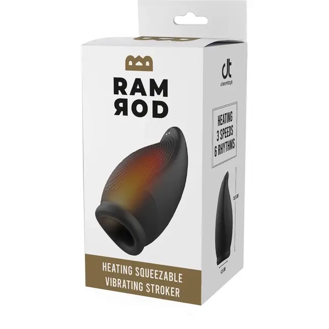 Мастурбатор с вибрацией и функцией нагрева Squeezable Stroker - Ramrod. Фотография 2.