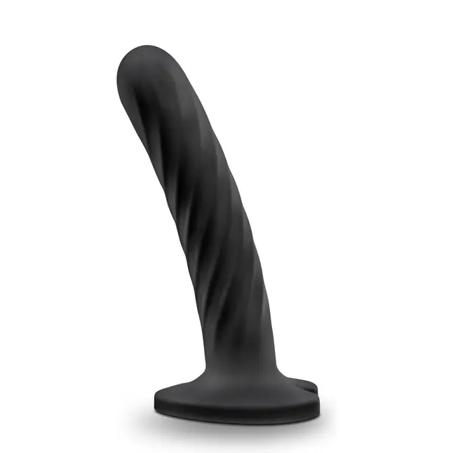 Черный анальный фаллоимитатор Twist Medium - 14 см - Temptasia