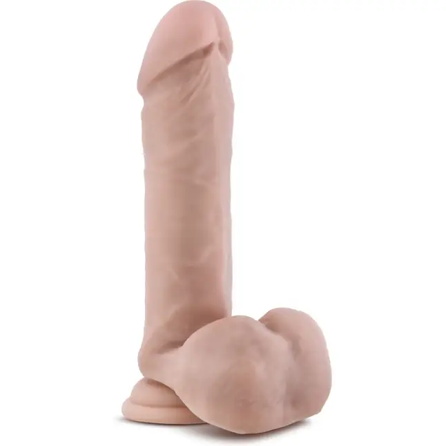Телесный фаллоимитатор-реалистик 8 Inch Posable Dildo With Balls - 20,3 см - Dr. Skin Plus. Фотография 3.